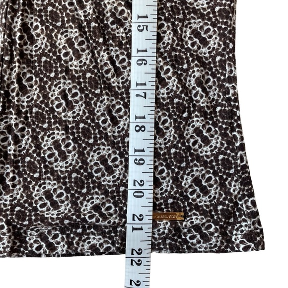 Michael Michael Kors Cinched V-neck Slinky Top Long Sleeve Stretch - Picture 7 of 11